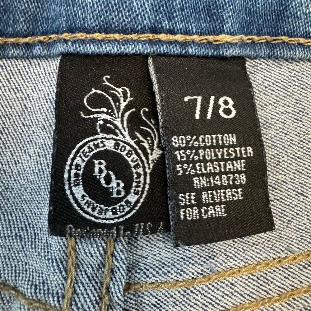 BOB Distressed Skinny Jeans Blue Denim Women's Size 7/8 - Picture 5 of 6